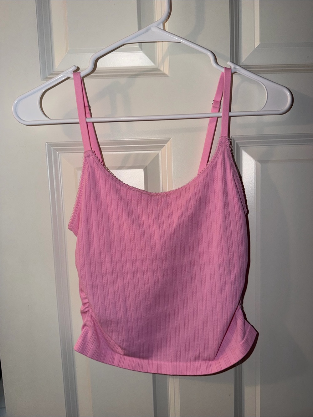 PINK Victoria's Secret Pink Ribbed Camisole with Adjustable Straps